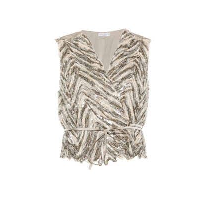 Brunello Cucinelli Sequin Chevron Knitwear