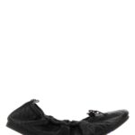 Burberry Black Leather Fawn Ballerinas