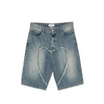 Carne Bollente Heart Denim Shorts