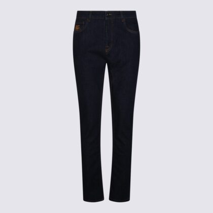 Etro Dark Blue Cotton Jeans