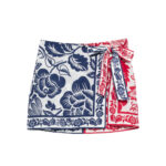 Farm Rio Floral-print Tie Skirt