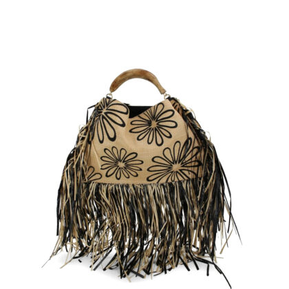Farm Rio Floral Fringe Tote Bag