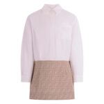 Fendi Long-sleeved FF-motif Dress