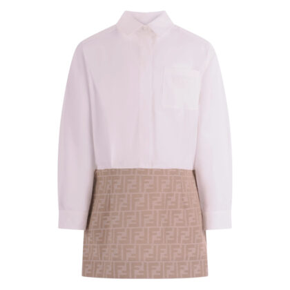 Fendi Long-sleeved FF-motif Dress