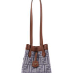 Fendi Origami Mini Ff Jacquard Fabric And Leather Shoulder Bag