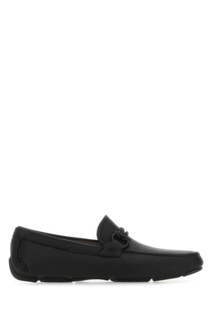 Ferragamo Black Leather Loafers