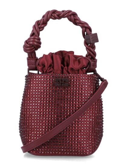 Ganni Mini Bou Crystal Bucket Bag
