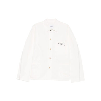 Givenchy Embroidered-logo Chest-pocket Denim Jacket