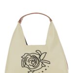 Marni Beige Ecoleather Crossbody Bag With Top Handle And Maxi Logo For Girls
