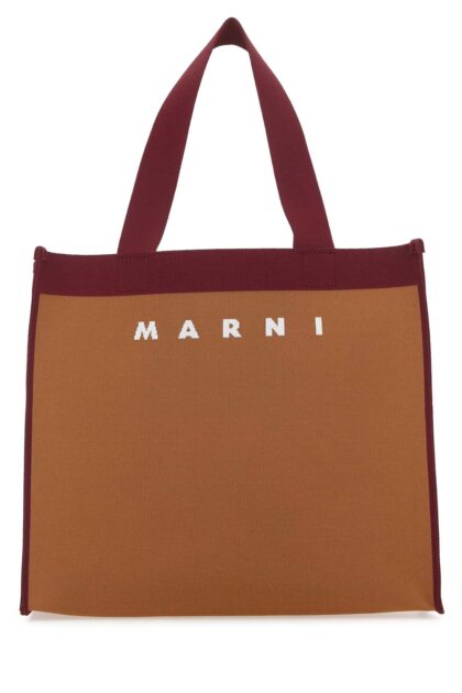 Marni Two-tone Fabric Medium Shopping Bag