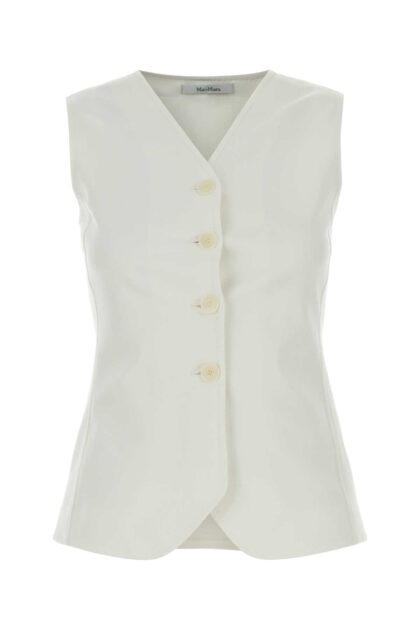 Max Mara White Jersey Fornovo Vest