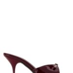 Miu Miu Burgundy Leather Mules