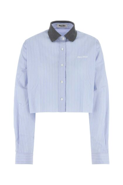 Miu Miu Embroidered Poplin Shirt
