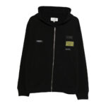 Mm6 Maison Margiela Zip Appliqué Hooded Knitwear