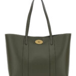 Mulberry Bayswater Tote Bag With Turnlock Closure On The Front In Green Leather For Women