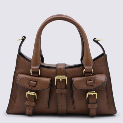 Mulberry Brown Leather Mini Roxanne Heritage Top Handle Bag