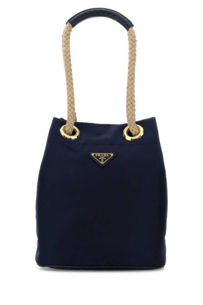 Navy Blue Re-nylon Prada Mariner Bucket Bag