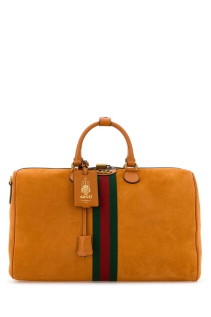 Orange Suede Medium Gucci Savoy Travel Bag