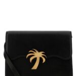 Palm Angels Black Leather Palm Beach Crossbody Bag