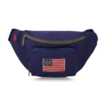 Polo Ralph Lauren Navy Canvas Belt Bag With Embroidered Flag