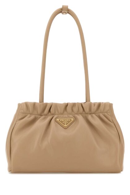 Prada Beige Nappa Leather Shoulder Bag
