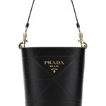 Prada Black Leather Bucket Bag