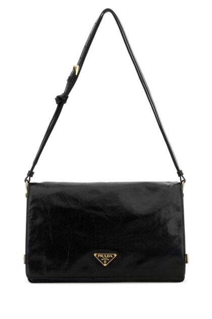 Prada Black Leather Medium Shoulder Bag
