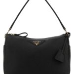 Prada Black Leather Medium Shoulder Bag