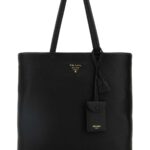 Prada Black Leather Shopping Bag
