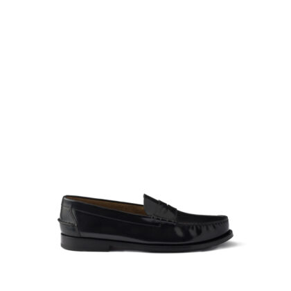 Prada Brushed-leather Loafers