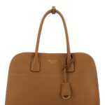 Prada Camel Leather Medium Shopping Bag