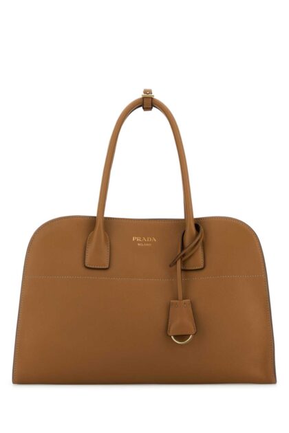 Prada Camel Leather Medium Shopping Bag