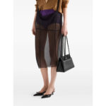 Prada Cigaline Midi-skirt With Suspender Straps