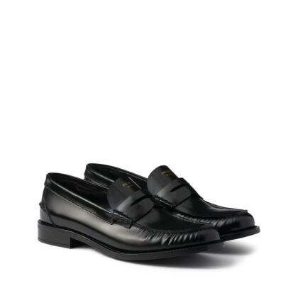 Prada Penny-strap Leather Loafers