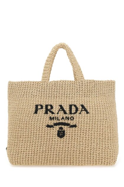 Prada Raffia Shopping Bag
