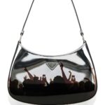 Prada Silver Leather Cleo Shoulder Bag
