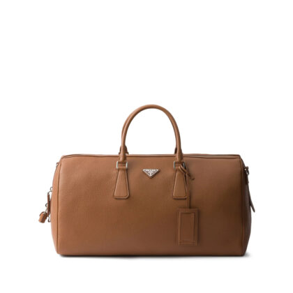 Prada Textured Leather Duffle Bag