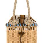 Prada Wicker Mini Shopping Bag
