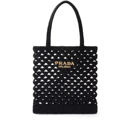 Prada Woven Crochet Tote Bag