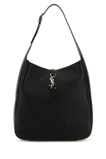 Saint Laurent Black Leather Le 5 ã 7 Shoulder Bag