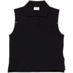 Saint Laurent Cotton Sleeveless Polo Shirt