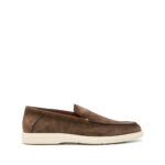 Santoni Almond-toe Suede Loafers