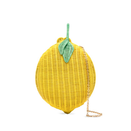 Serpui Leaf Woven Clutch Bag
