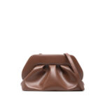 The-moirè Ruched Handle Clutch Bag