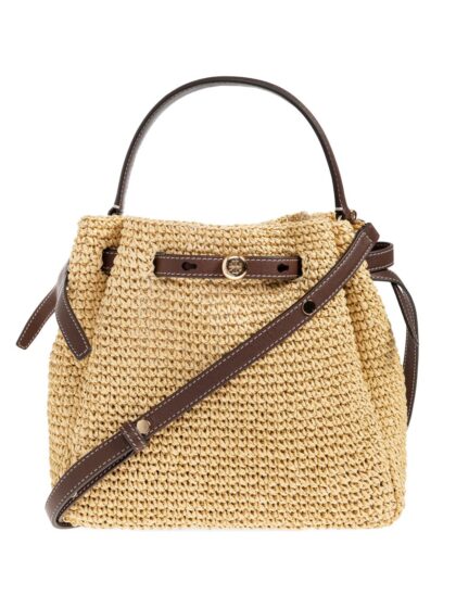 Tory Burch Romy Straw Bucket Bag