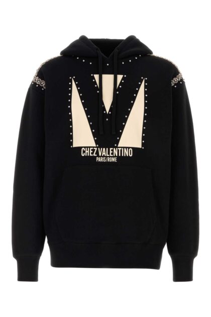 Valentino Garavani Black Cotton Sweatshirt