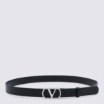 Valentino Garavani Black Leather Belt