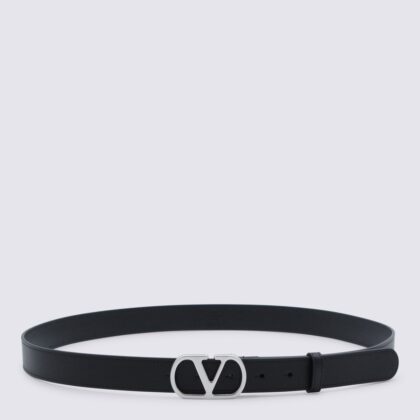 Valentino Garavani Black Leather Belt