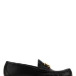 Valentino Garavani Black Leather Vlogo Loafers