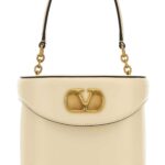 Valentino Garavani Ivory Leather Vlogo Signature Bucket Bag